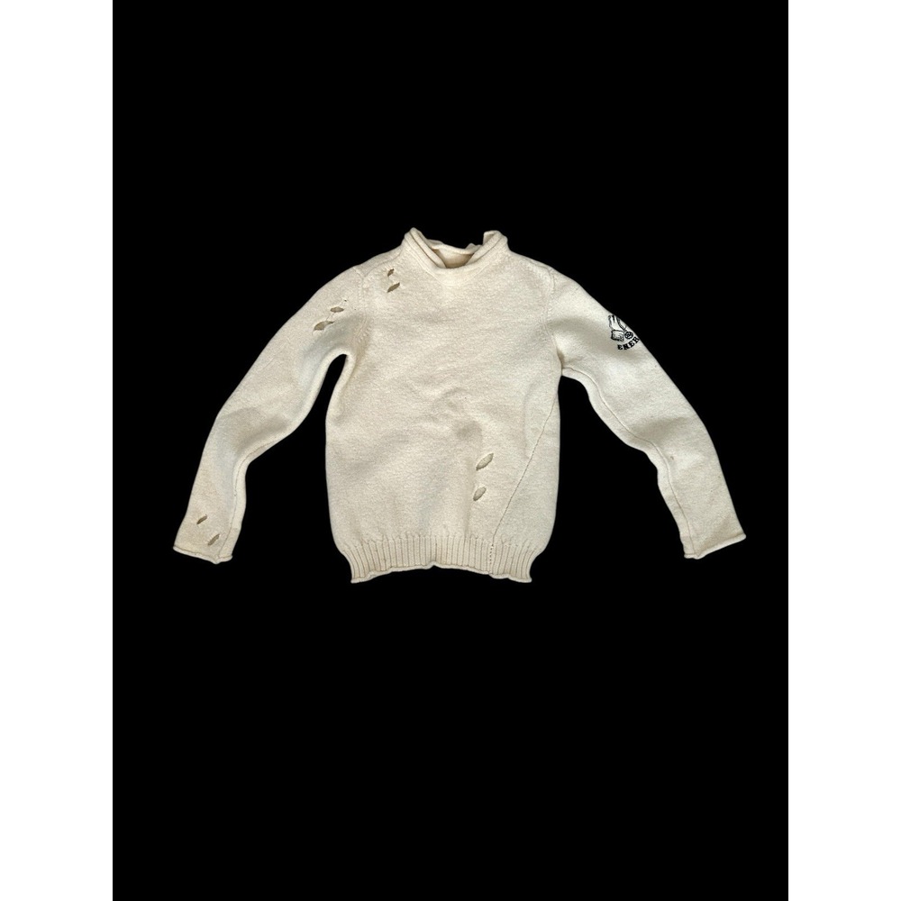 Vintage Miss Sixty Energie Women's Sweater Sz Small/Medium 100% Wool Cream